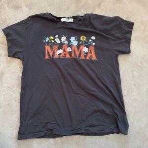 LETLUV Black Floral MAMA Graphic Women's Tee